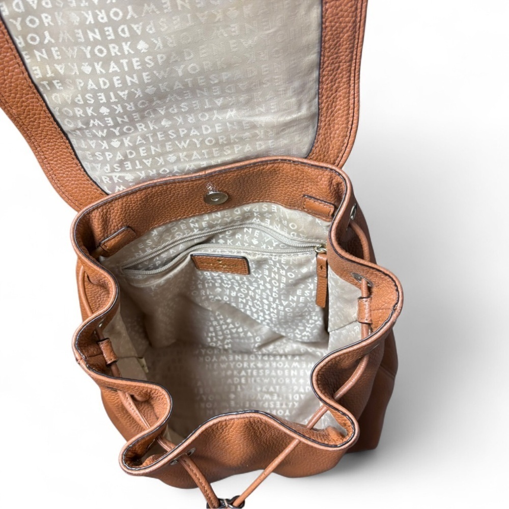 Kate Spade Brown Pebbled Leather Small Backpack Purse - Picture 8 of 8